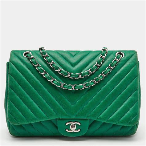 chanel chevron gabrielle bag|Chanel green 17s Chevron.